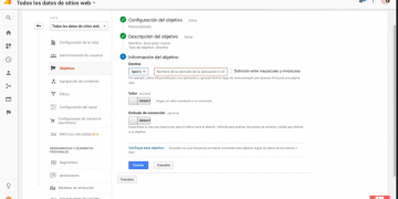 Cómo crear objetivos en Google Analytics